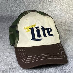 Miller Lite Mens Hat Adjustable Infinity Head‎ Wear Camouflage